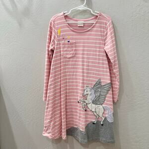 Hanna Andersson Appliqué Unicorn Long Sleeve Dress